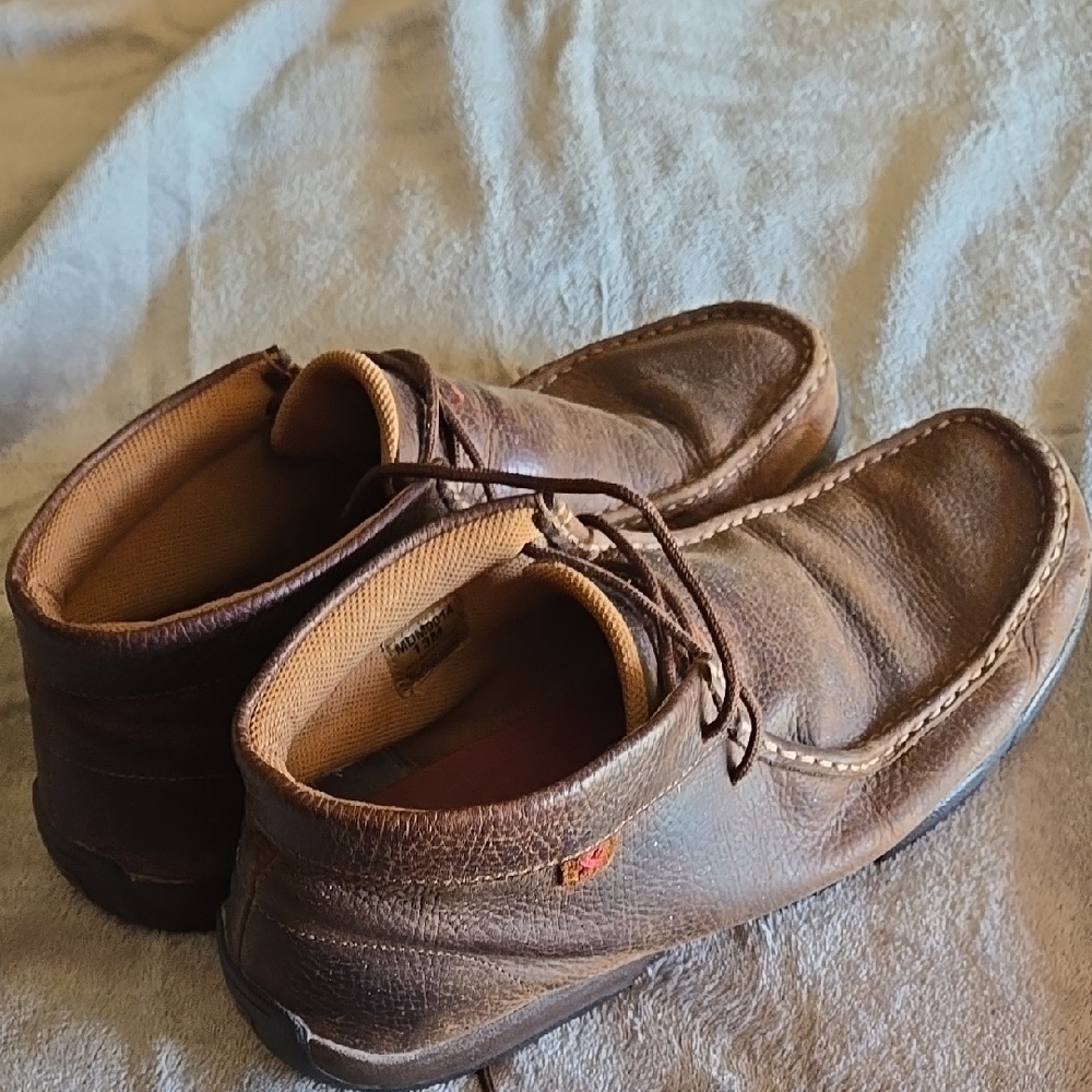 Brown Leather Ankle Boots Twisted X Mens 13